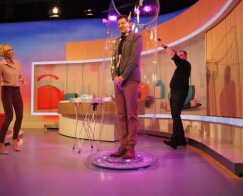 snídaně s novou bubbleshow v televizi