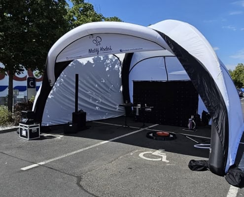 stan na bublinovou show outdoor bubble show